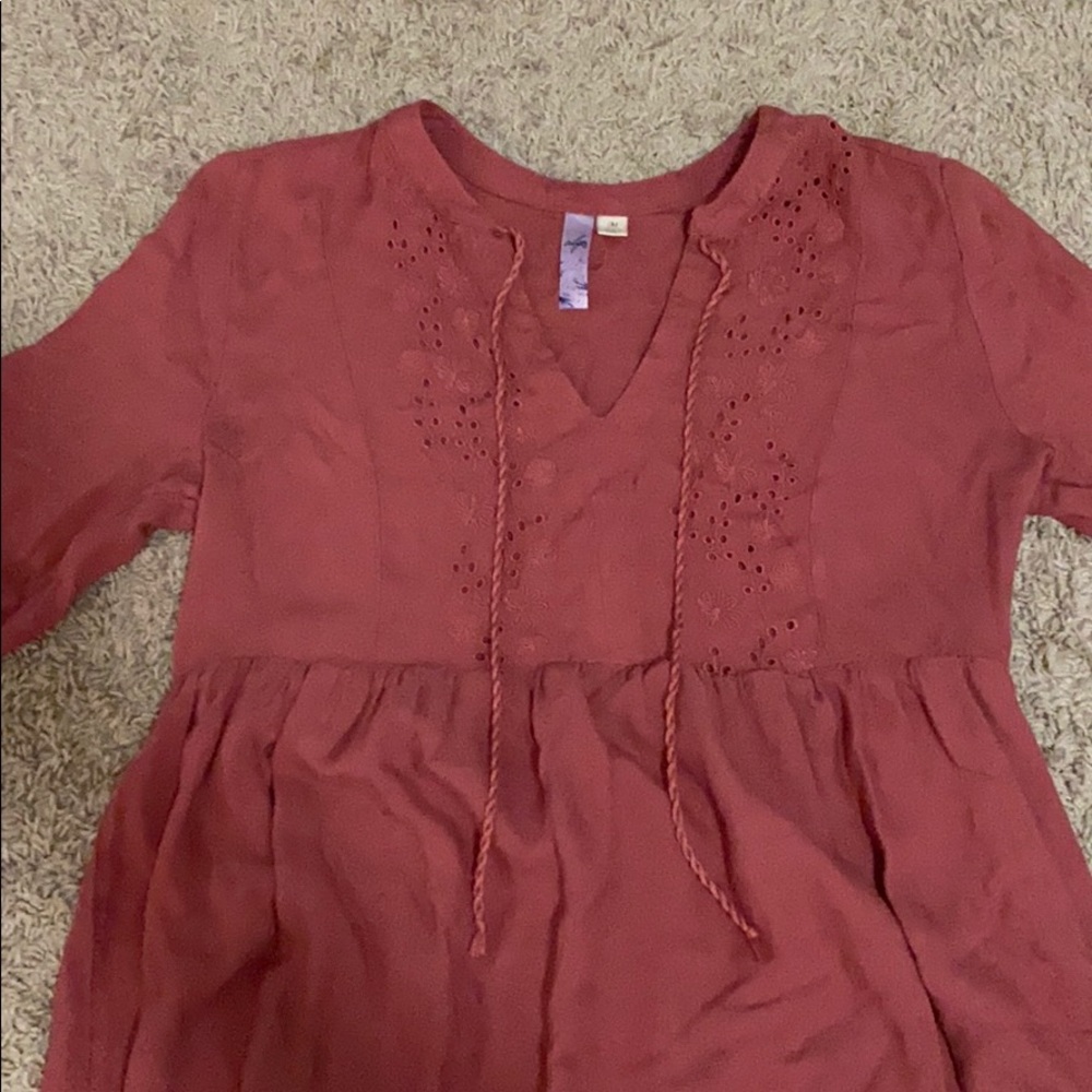 Rose colored dress